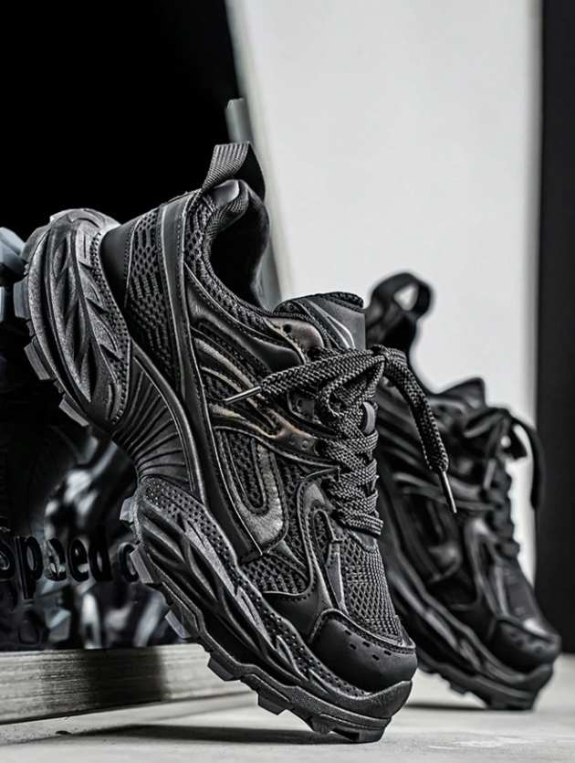 Men's Breathable New Style Mesh Thicker Sole Chunky Sneakers